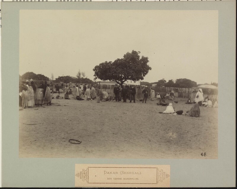 Большой рынок в Дакаре, Сенегал. 1886