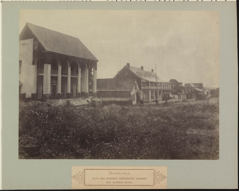 Дом бывшего президента Либерии Робертса и ближайшие к дому виллы. Монровия, Либерия. 1886