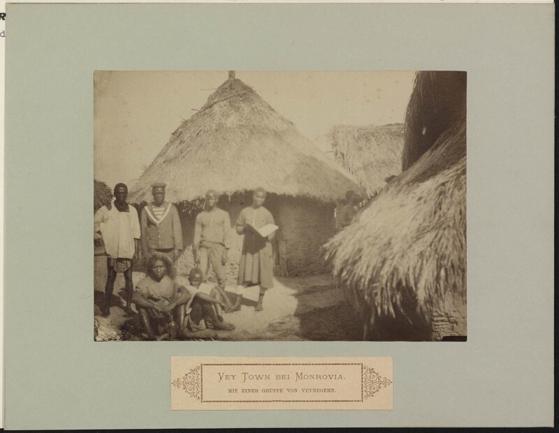 Группа негров народа ваи возле Монровии. 1886