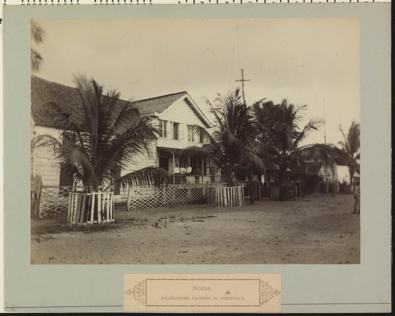 Голландский фактория в Гринвилле, графство Синоэ. Либерия. 1887