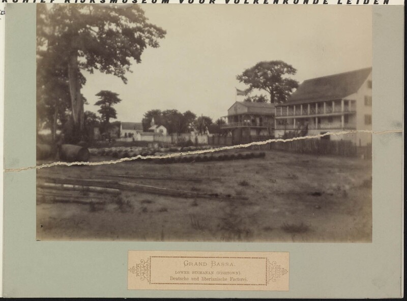 Немецкая фактория в Нижнем Бьюкенене, графство Ривер-Ги, Фиштаун, Либерия. 1887