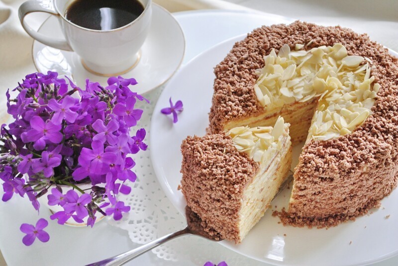 Торт сметанник на сковороде - пошаговый рецепт с фото на Готовим дома