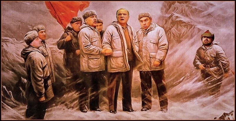 Холст. Масло. Последние защитники совхоза