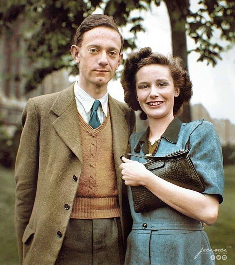 Кристофер Робин и его невеста, Лесли Селинкурт. 1948 г.