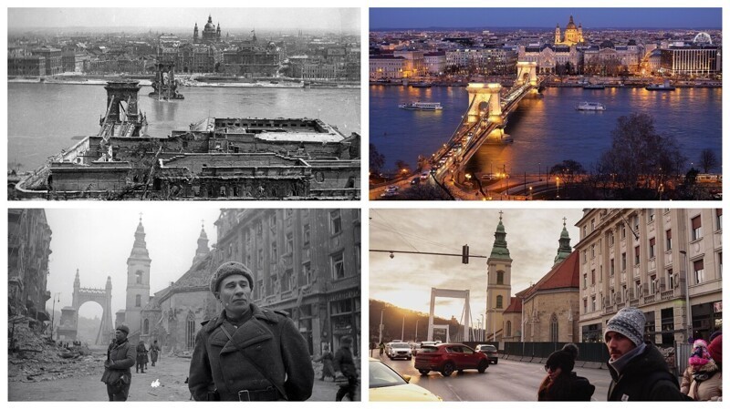 Фотосравнения: Будапешт послевоенный и современный