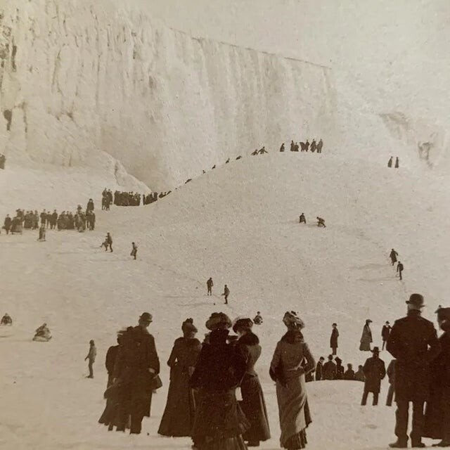 10. Замерзший Ниагарский водопад, 1902 год