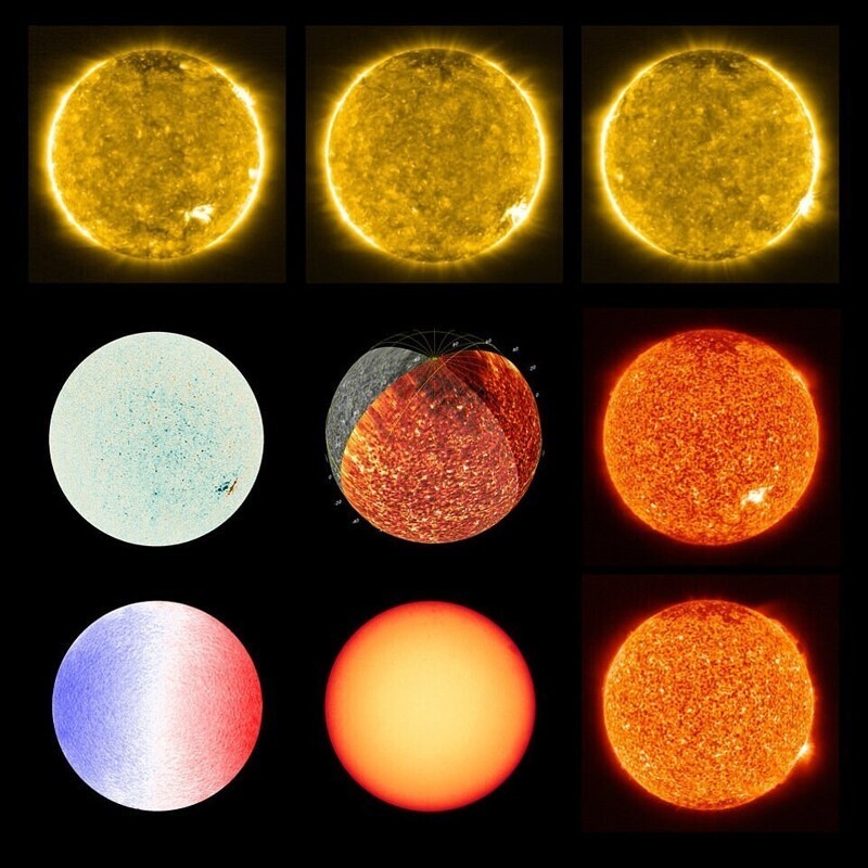 Слои атмосферы Солнца и его изменяющиеся магнитные поля