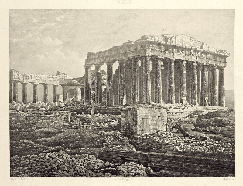7. Парфенон, Афинский Акрополь, в 1839 году