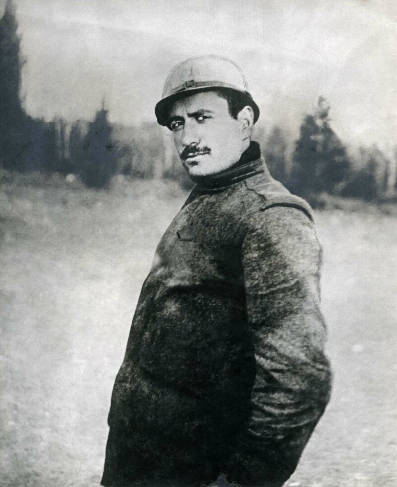 Муссолини на фронте в 1917 году
