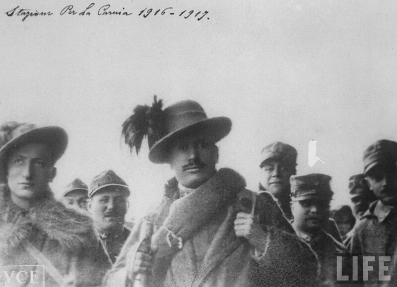 Бенито Муссолини во время войны. 1916