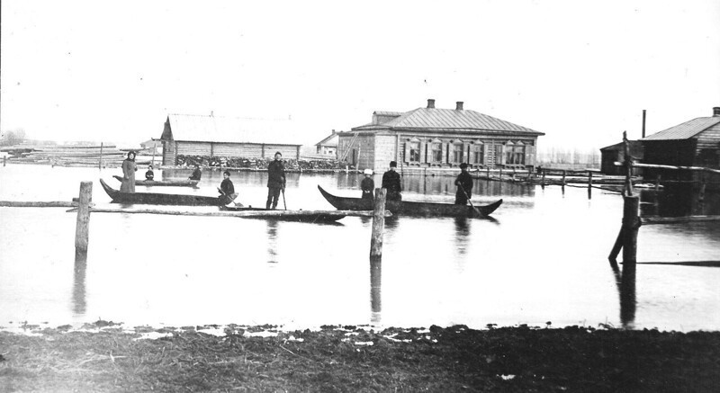 Паводок на ул. Пушкина. 1915 год