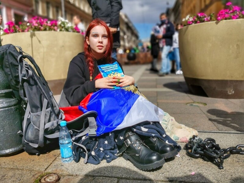 «АгитРоссия» провалилась с акцией протеста в центре Санкт-Петербурга