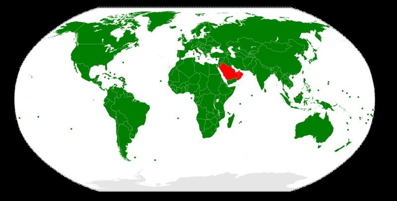 7. Зелёным отмечены страны с официально провозглашённой демократией