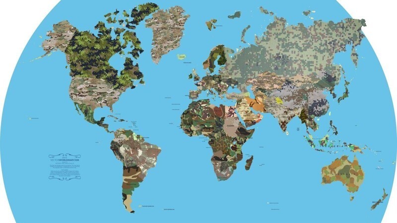 6. Карта военных камуфляжей в странах мира