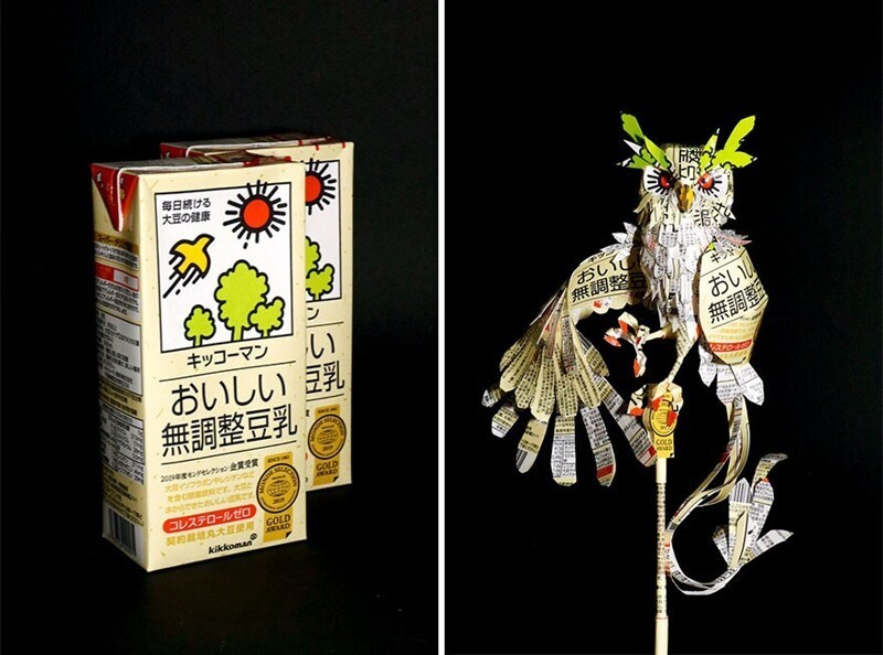 Художник из Японии превращает ненужные упаковки в произведения искусства