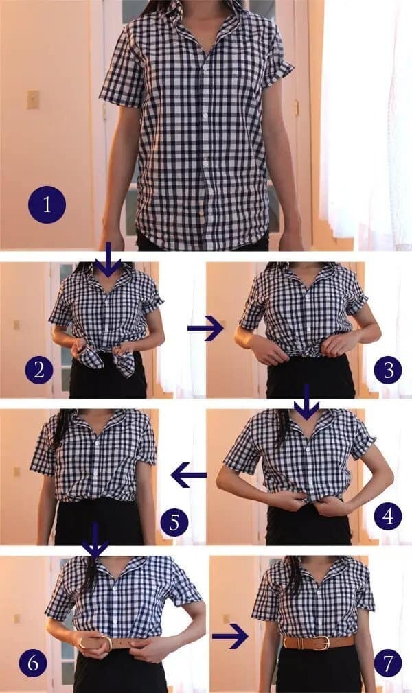 Как завязать рубашку пошагово