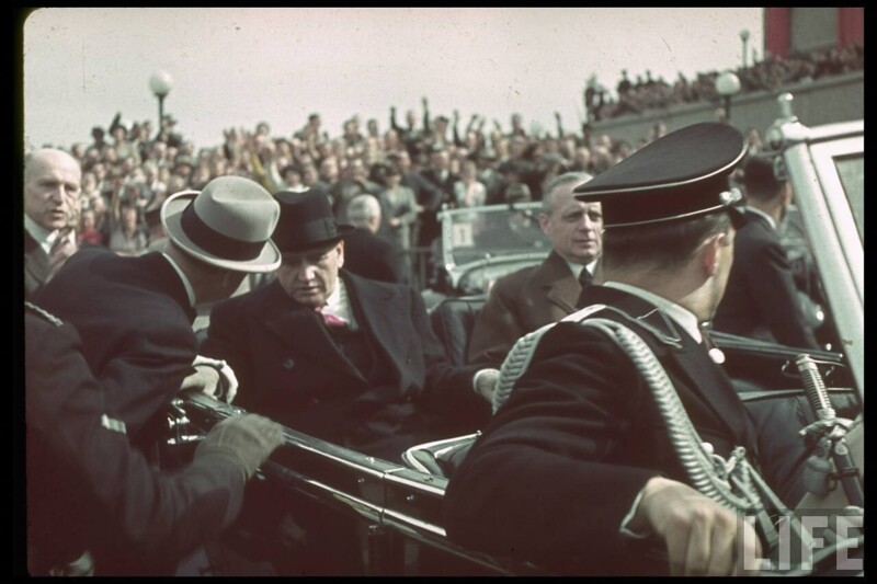 Даладье прибывает на Мюнхенскую конференцию, 29 сентября 1938