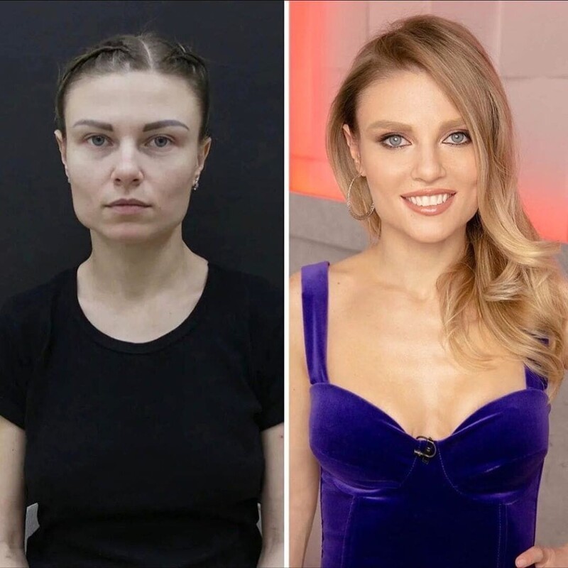 Изменения до и после макияжа thumbnail