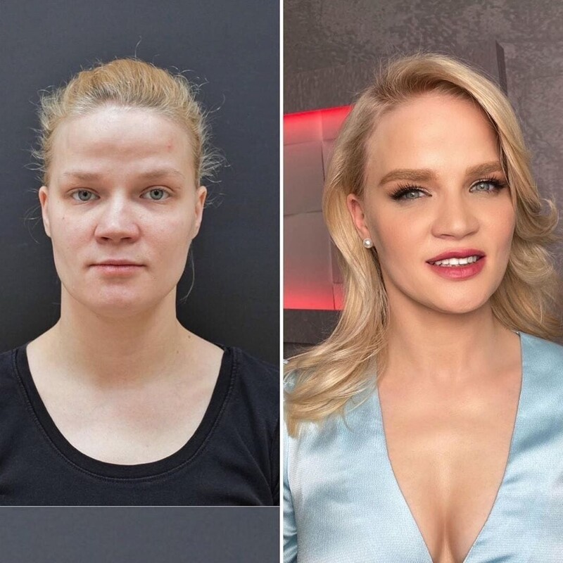 Превращение до и после макияжа thumbnail