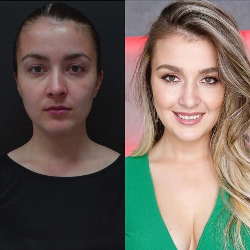 Прически до и после макияжа thumbnail