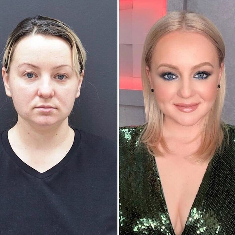 До и после лицо девушек после макияжа thumbnail