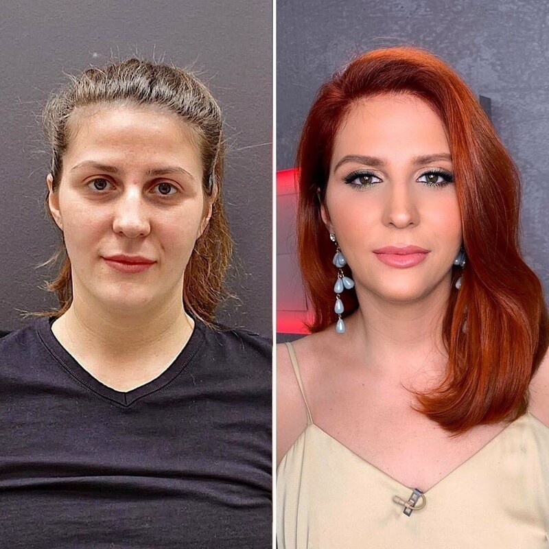 Лицо до и после макияжа thumbnail