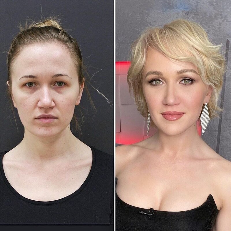 Изменить внешность до и после макияжа thumbnail