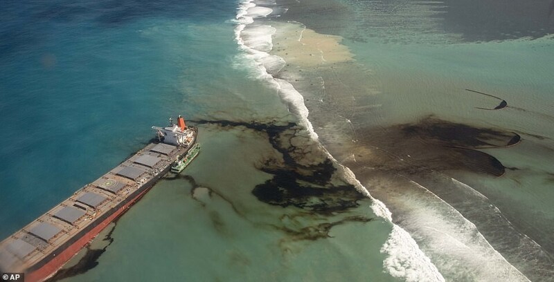 Экологическая катастрофа: японский танкер разлил 1000 тонн нефти у острова Маврикий