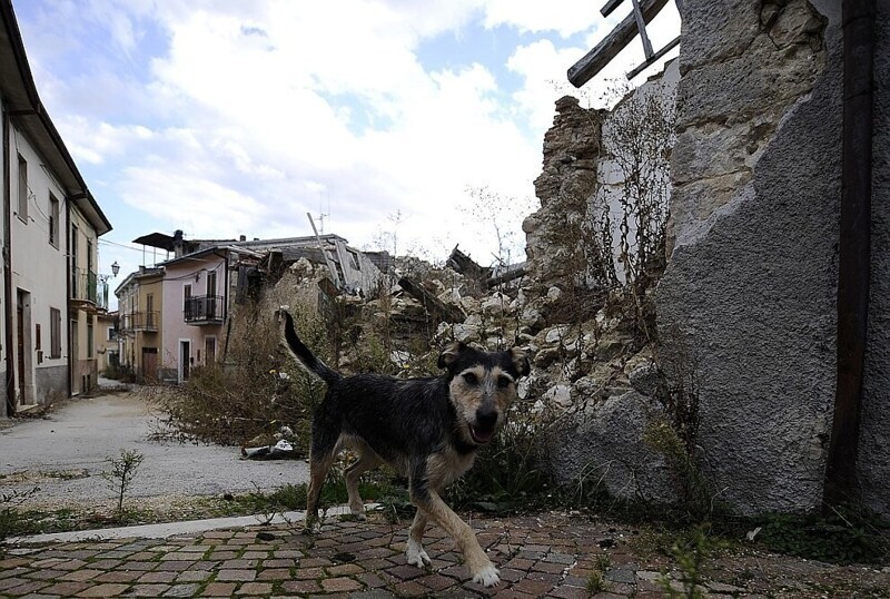 Вилла-Сант Анджело — коммуна в Италии, расположена в регионе Абруццо. 17 450 жителей погибли здесь во время землетрясения 6 апреля 2009 года. (Фото Filippo Monteforte | AFP | Getty Images):