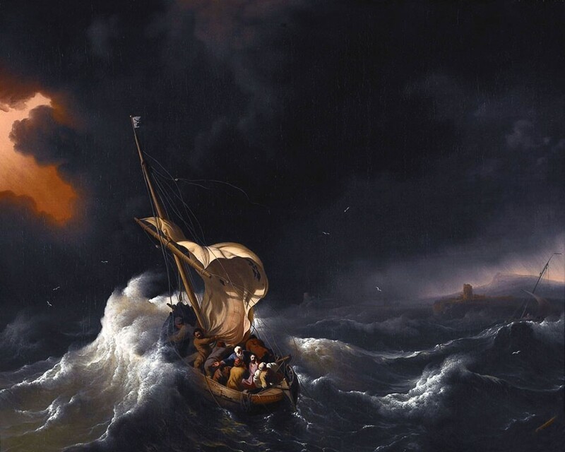 Картина «Христос во время шторма на море Галилейском»: