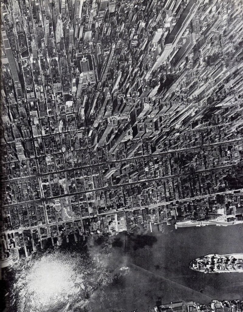 6. Вид на Манхэттен, Нью-Йорк, США 1944 год
