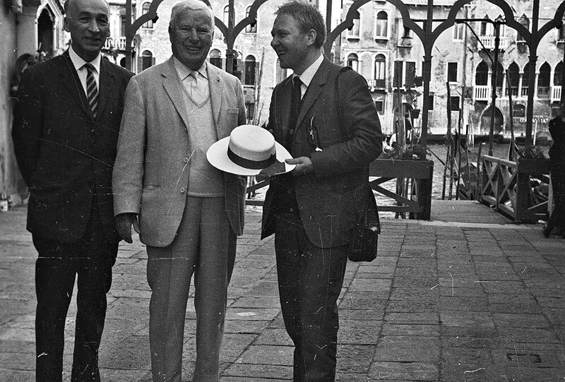 Чарли Чаплин и Олег Попов в 1967 г.