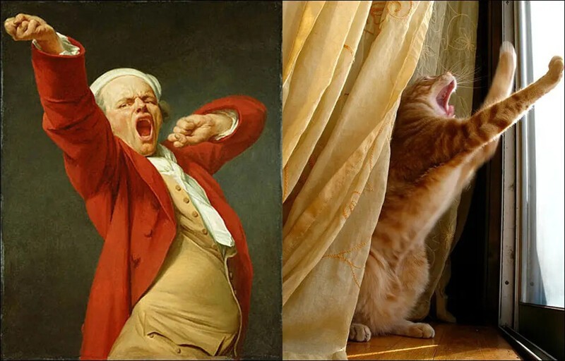 Франсуа-Жозеф Дюкре, «Автопортрет зевающего человека» (1783)