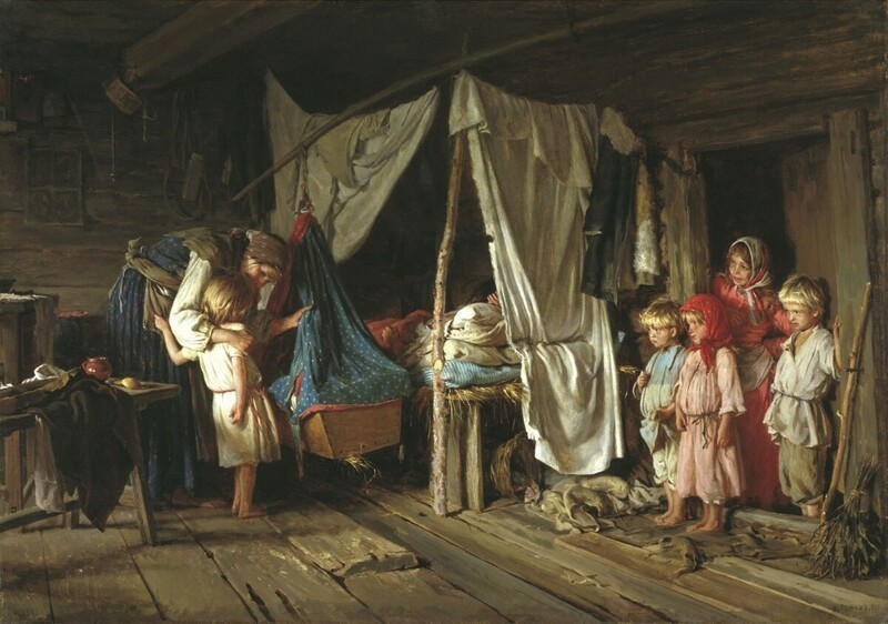 «Новое знакомство», картина Карла Лемоха, 1885 год