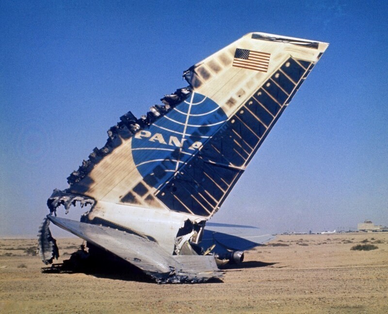 Сентябрь 1970 года. Иордания. Обломки Боинга 747 компании Pan American.