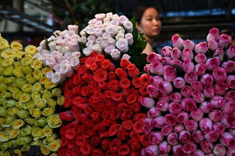 Продавец цветов в Ханое. (Фото Manan Vatsyayana):