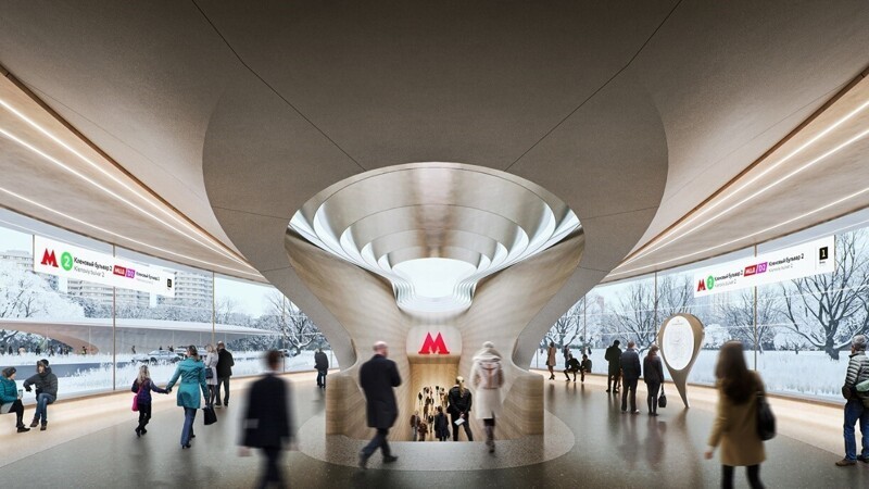 Станция метро "Кленовый бульвар 2" будет реализована по проекту архитектурного бюро Заха Хадид