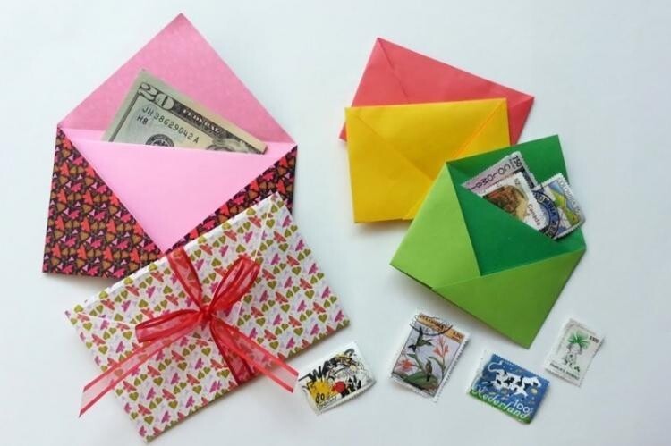 Оригами. Валентинка-конверт с сердечком к 14 февраля. Мастер-класс с пошаговыми фото