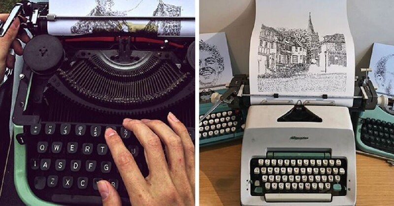 35 рисунков, сделанных с помощью пишущей машинки