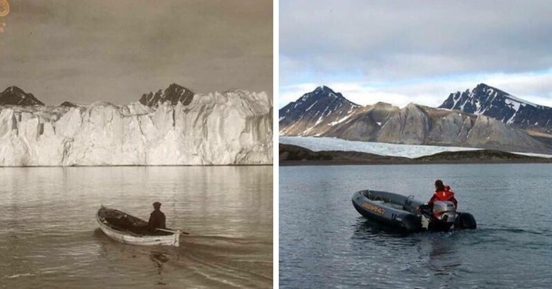 5. Фото в Арктике с разницей в 103 года