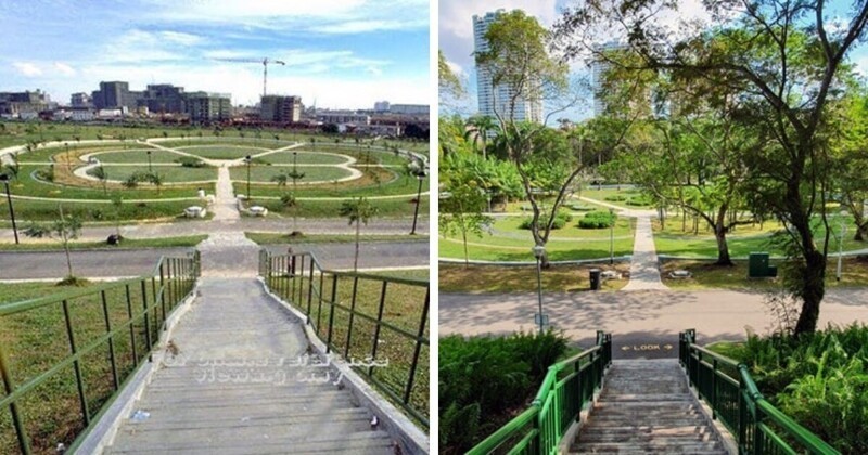 9. Недавно посаженный парк, и он же 32 года спустя. Парк Бишан, Сингапур