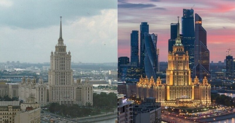1. Фото Москвы с разницей в 20 лет