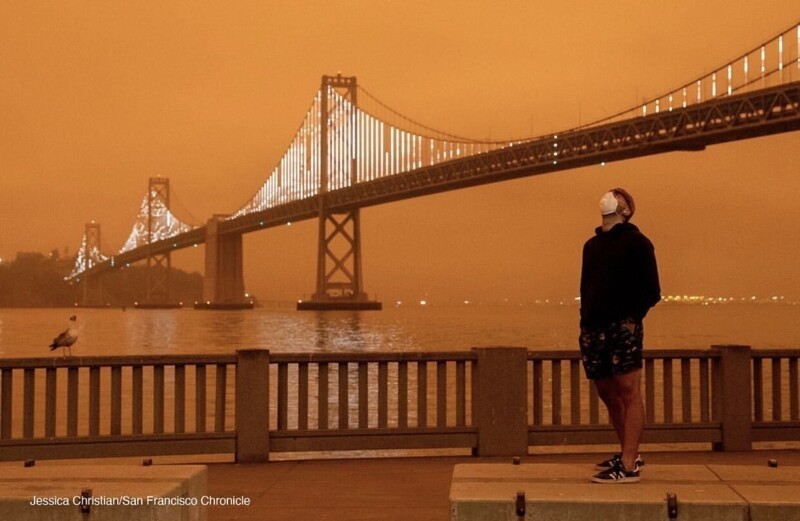 "Бегущий по лезвию" - 2020: из-за пожаров небо над Сан-Франциско стало напоминать кадры из фильма