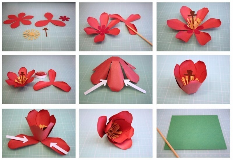 Как сделать лилии из гофрированной бумаги