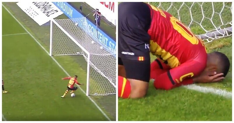 Это фиаско: бельгийский футболист не смог забить мяч с метра в пустые ворота