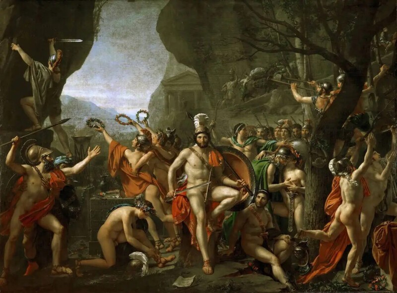 Жак-Луи Давид. Битва при Фермопилах, 1814
