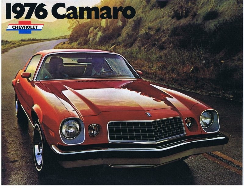 P. S. Вдруг кто забыл как выглядел серийный Camaro в 1976 году.