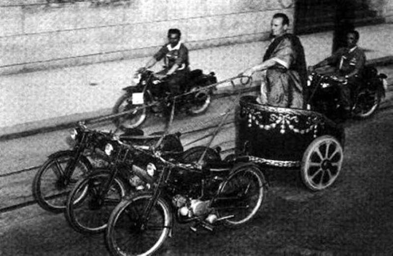 Мотоциклетные гонки на колесницах — популярный спорт начала 20 века