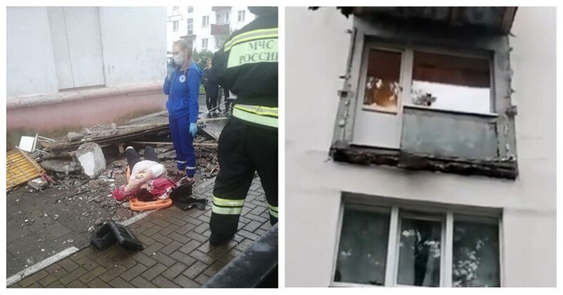 На Сахалине обрушился балкон с двумя женщинами