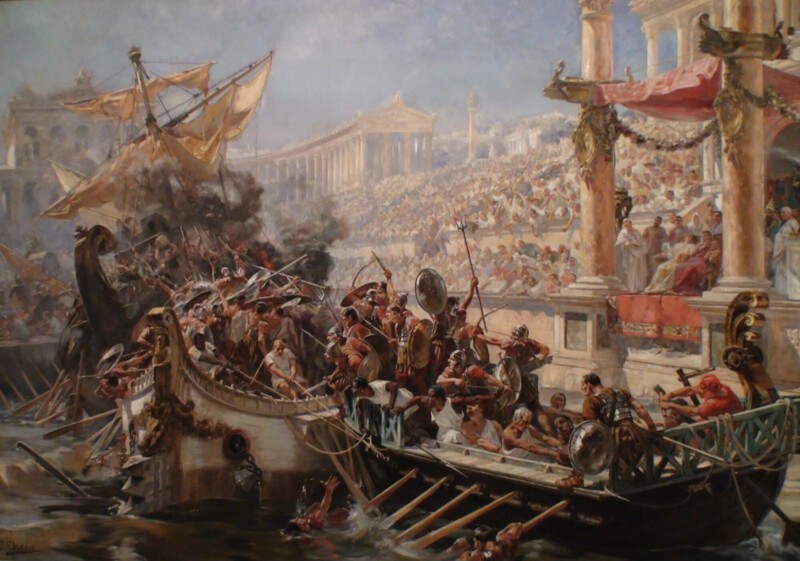 Навмахия — имитация морского сражения в стенах Колизея